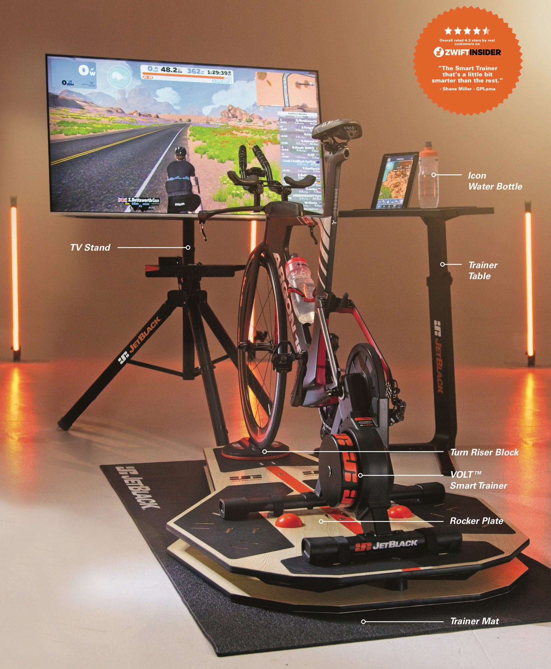 The complete JetBlack Indoor Cycling setup